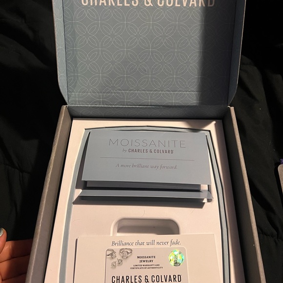 COPY - Charles & Colvard Emerald Forever One Moissanite
Engagement Ring - Picture 7 of 9